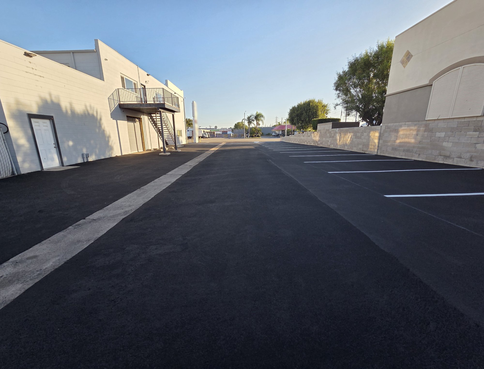 Commercial parking lot repaving and restriping in Orange County