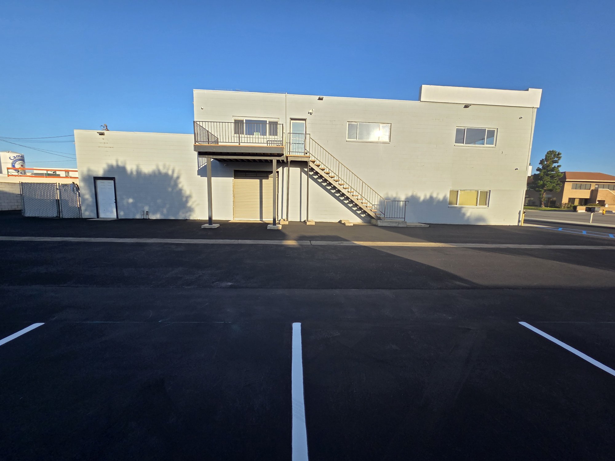 Commercial building face-lift and parking lot repaving in Orange County